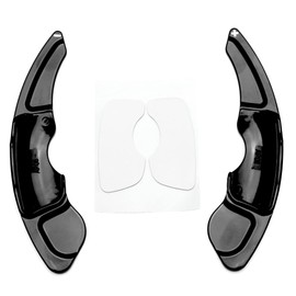 iJDMTOY Gloss Black Finish Larger Paddle Shifter Extensions Compatible with Lexus IS250 IS300 IS350 RC300 RC350 NX200t NX300 CT200h, etc