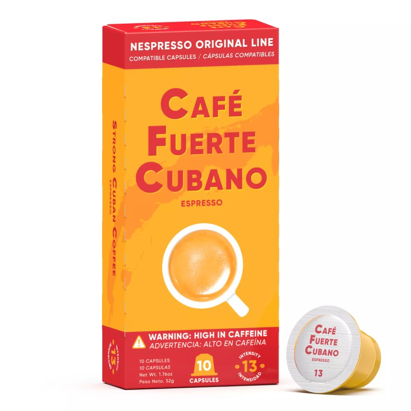 Cafe Fuerte Cubano, Espresso Pods, Nespresso Original Line Compatible Capsules