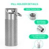 TISKY Mini Pill Box Container (2Pack), Portable Titanium Waterproof Keychain