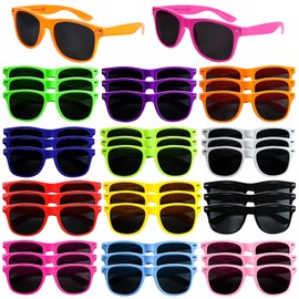 36 Pack 12 Color Neon Sunglasses Party Favors,80’s Retro Style Perfect Colorful Novelty Sun glasses Set for Birthday Party Supplies,Beach,Pool Party Favors,Party Toys,Goody Bag Favors for Boys Girls Teens Adults