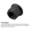QUARKZMAN 5pcs M12 Flange Hex Lock Nuts Grade 10.9 Carbon