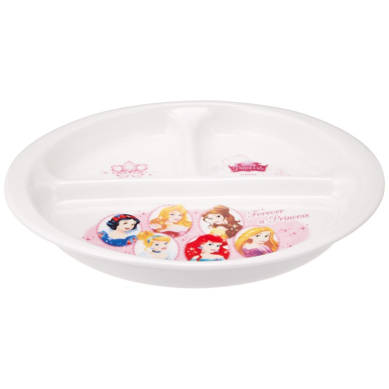 新 ディズニー プリンセス ランチプレート 皿 ホワイト 23cm 子供用 食器 114118