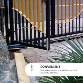 Yardwe Stainless Steel Iron Door Fence Heavy Duty Gate Bolt Floor Latch Outdoor Security Lock Easy Clean and Use