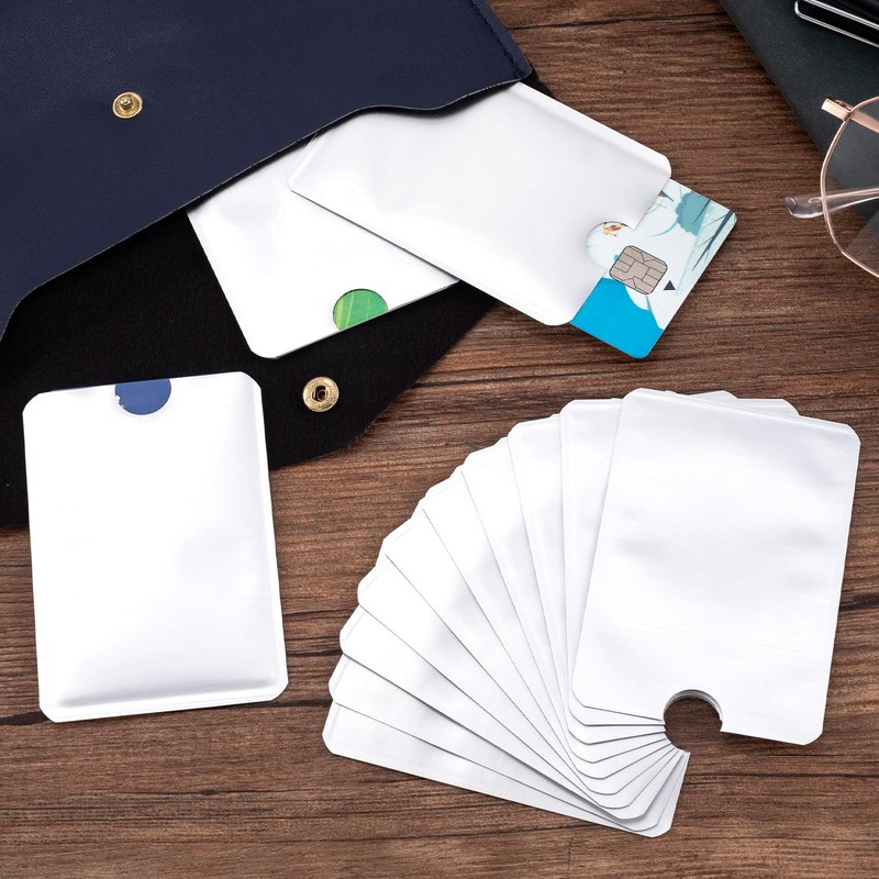 OIIKI 20PCS Silver RFID Blocking Sleeves, RFID Credit Card Holders,