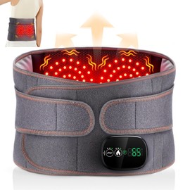 Cordless Heating Pad for Back with Massager, Portable Lower Back Massager with Heat Vibration 3 Levels Adjustable, Thoughtful Mother's Day Father's Day Anniversary Birthday Gifts for Mom Dad Women Men