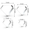 Diamond Gem Cookie Cutter Set for Baking, 5/4/3/2 inch, 4
