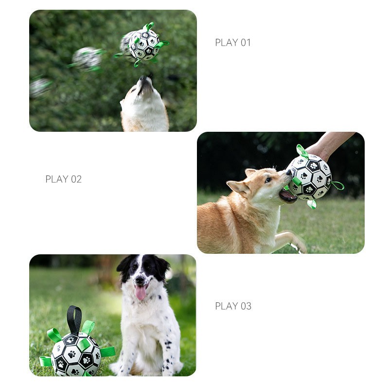 Dog Soccer Ball Toy Bite Resistant Inflatable Interactive Molar Pet