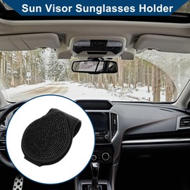 Hihaha Auto-Sonnenblende Sonnenbrillenhalter Stilvoll Magnetisch für Auto SUV LKW/Strapazierfähiger Visier-Organizer aus PU-Leder / 1 Stück Schwarz Faux Diamant