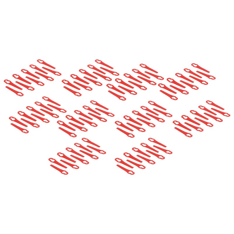 100Pcs Plastic Trimming Blades Lawn Mower Gourd Type Cutting Replacement