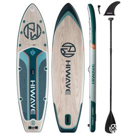 Hiwave Inflatable Stand Up Paddle Board 11’*34”*6” Sup Board, 420 lbs Capacity, Pet Friendly Paddle Board for Ocean&Lake, w/Kayak Seat, 3pc Kayak Loating Paddle