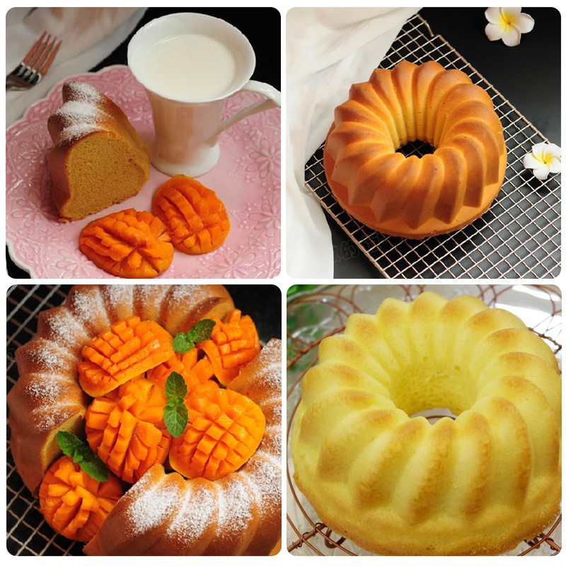 Butabeishy Silikon Gugelhupfform, 28,5 cm Durchmesser, Antihaftbeschichtet, BPA-frei, Hitzebeständig, Grau