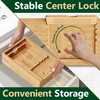 SereneLife Bamboo Bath Caddy with Fold and Lock Design -