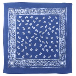 RED X 100% Cotton XL Paisley Bandana (25"x 25") Lightweight