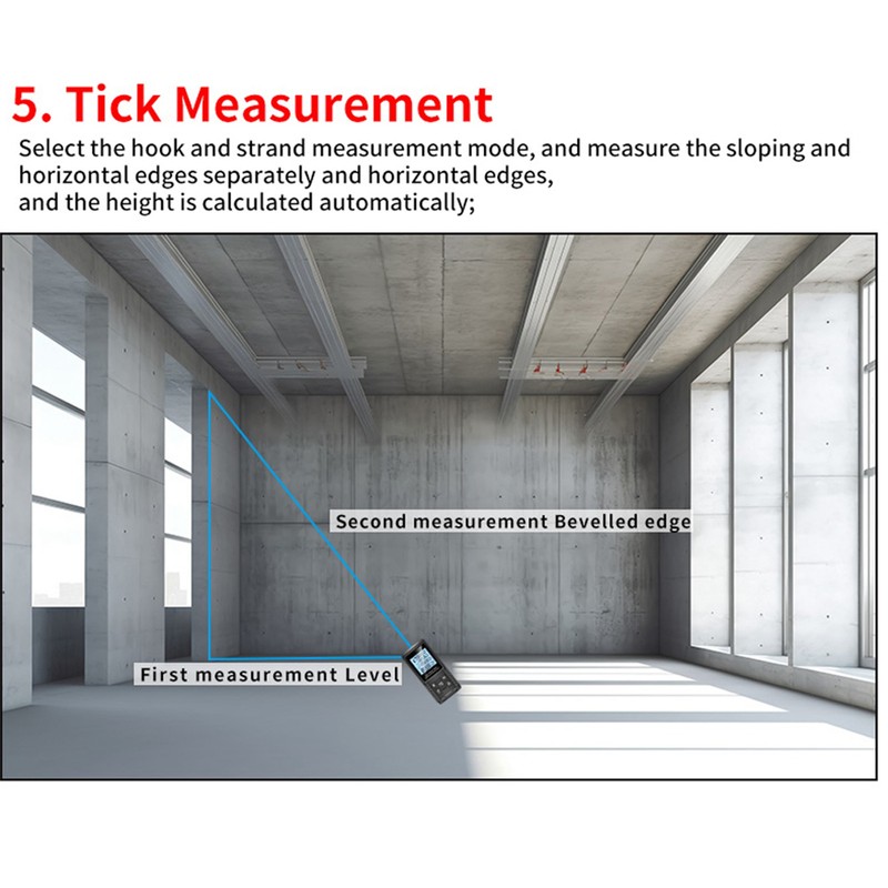 Intelligent Laser Rangefinder Digital Laser Distance Meter with Single Continuous