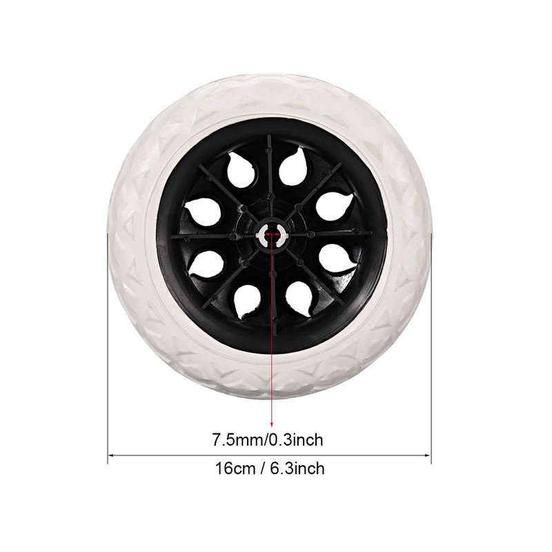 sourcing map Shopping Cart Wheel Replacement 6.5 Inch Dia Rubber