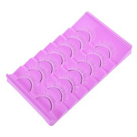 minkissy 7 Pairs White Fake Lashes Natural Look Cluster Lashes Eyelash Extension Kit for Cosplay and Women