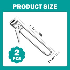 2PCS Adjustable Can Opener, Jar Openers for Arthritis Hands, Multifunctional Stainless Steel Bottle Opener, Manual Bottle Lids Off Cover Remover Tin Gripper
