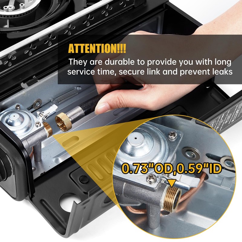 WADEO Dual Fuel Camping Stove Replacement Hose, 3FT CGA600 &