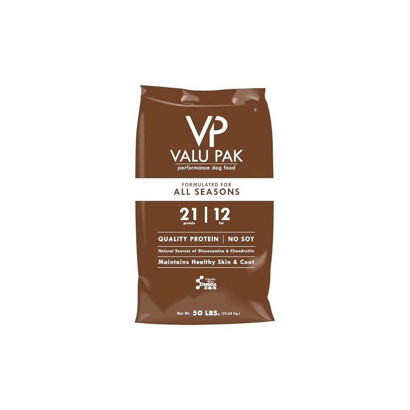 Valu-Pak 21-12 Performance Dog Food, Two Meats, No Soy, 50