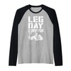 Leg Day Survivor Funny Bodybuilder Gym Squat Training Muscle Raglan