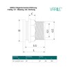 Varile - 1/2 inch brass tank feed-through thread fitting (1/2