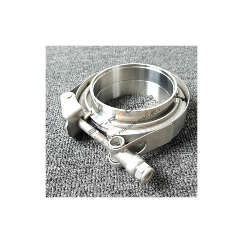 1st-racing Stainless Steel 3" ID 76mm V-Band Quick Release Clamp+Male