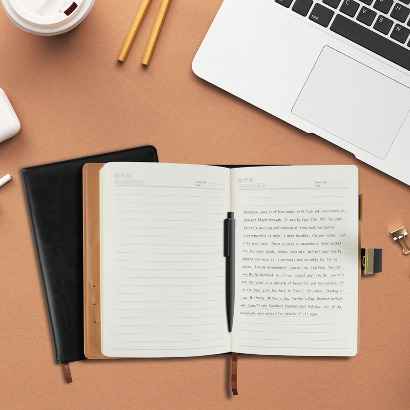 Qefuna Diary with Lock, A5 PU Leather Diary with Code,