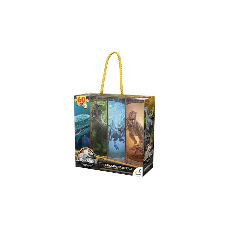 Novelty Corp - Rompecabezas Jurassic World Infantil 4 en 1