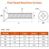 MewuDecor M4 x 20mm Flat Countersunk Head Machine Screws, Cross