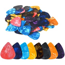 Guitar Picks -30 Packs Mihao Picks, 3 Different Thickness Abstract Art Colorful Celluloid Guitar Pick Plectrums For Bass, Electric, Acoustic Guitars Includes 0.46mm, 0.71mm, 0.96mm (Color Random)