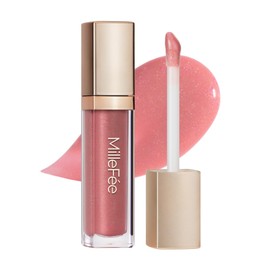 MilleFee Glamorous Slip Plumper (06 Sweet Fig) 0.2 fl oz (6.2 ml) Candy Ball Lip Gloss Moisturizing Glitter, Transparent, Plump, Fluffy, Volume Up, Lip Care, Mucosal Lip, Hyaluronic Acid