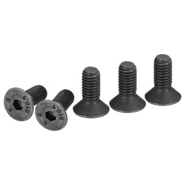 DTGN M5-0.8x12mm Flat Head Socket Cap Screws, 100 Pack Hex Socket Flat Head Screws Carbon Steel Black Oxide, Full Thread, Countersunk Bolts