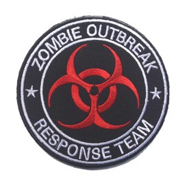 PHOENIX IKKI Zombie Outbreak Zombie Outbreak Response Team Biohazard Embroidered Tactical Patch Patch Applique Velcro Red 2