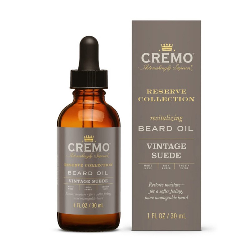 Cremo Beard Oil, Vintage Suede (Reserve Collection), 1 Fl Oz