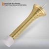 KOVOSCH 2 Pack Spring Door Stops Bright Brass - 3-1/4"