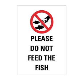 Do Not Feed The Fish Safety & Warning Metal Tin Sign - 8x12 Inch - Caution Security Indoor & Outdoor Home Office Work