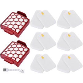 Leadaybetter Filter Replacement for Shark Zero-M Self-Cleaning Brushroll Pet Pro ZU102 ZU60 ZU62 ZU62C, Rotator NV255 Vacuum, Navigator Pet Plus NV150 NV151 NV251, Part # 1238FT60 & 1239FT60