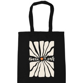 Hippowarehouse self love Tote Shopping Gym Beach Bag 42cm x38cm, 10 litres