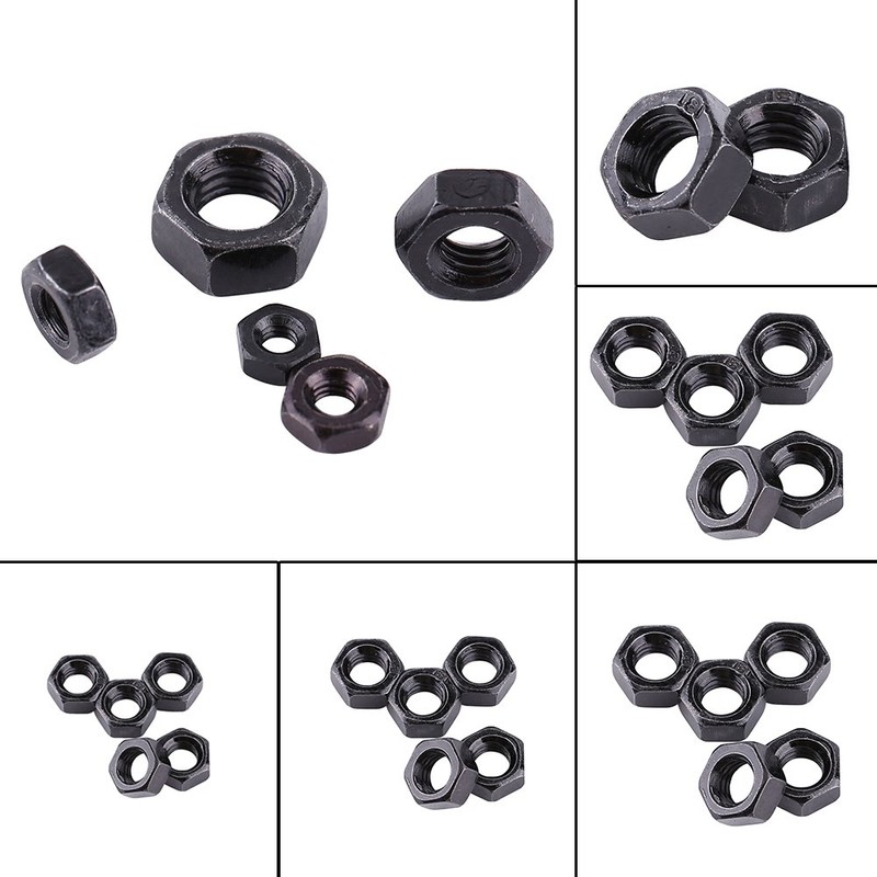 100 Pieces/Set M2-M5 Metric, Fastening Parts Nuts Thread Hex Nuts