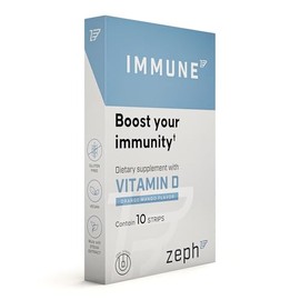 ZEPH Immune Strips - Full of Natural Antioxidants - Vitamin D & Probiotics Supplement - Supports Digestive Health - Fast-Acting - Vegan - 100% Natural - Orange Mango Flavor - 10 UN