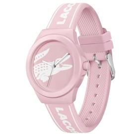 LACOSTE NEOCROC 2001218 PINK DIAL PINK & WHITE SILICONE STRAP 38MM WOMEN WATCH