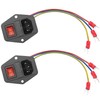 PNGKNYOCN 6A 250V Rocker Switch Power Socket Inlet Module Plug