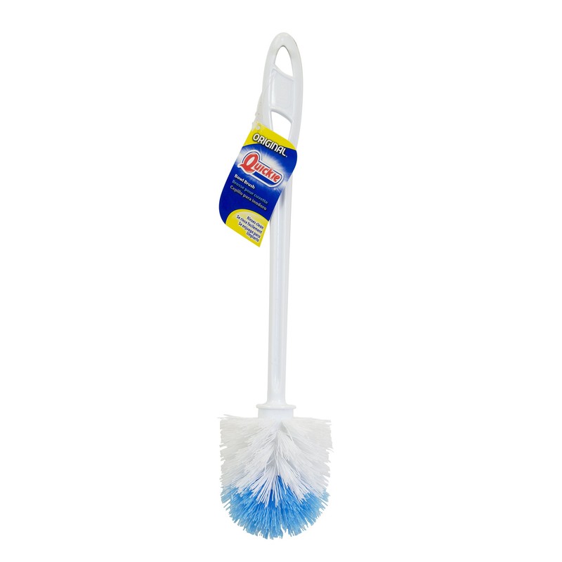 Quickie European Bowl Brush, 14-Inch, Blue, Poly Fibers with Curved