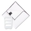 Tonbobo Linen Pocket Square, 100% Linen Handkerchief, Trim, White, Plain,