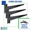 IRONTITE® 3 Pack Black T Hinges 350mm (14"), Gate Hinges