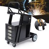4 Tiers Rolling Welding Cart with Wheels and Tank Storage,