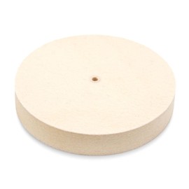 Polishing Wheel for Felt Sanding Block (95% Wool) with Hole, Diameter 150 mm, 20 mm Thick, Polishing Felt for Angle Grinder and Lathe, Sanding Block Disc Made of Wool Felt - Made in Germany