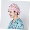 Gatuida 3pcs Printed Adjustable Nurse Cap Stylish Cotton Working Hat
