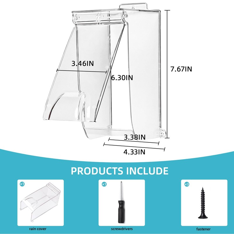 Outdoor Keypad Cover Protector,Clear Flip Cap Doorbell Rain Cover,Doorbell Cover