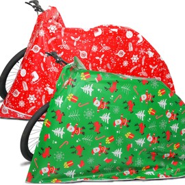 Extra Large Christmas Gift Bags, 2PC 71"X59" Big Giant Gift Bags for Huge Gifts Presents, Oversized XXL Jumbo Holiday Bike Gift Bag, Reusable Christmas Big Wrapping Bags for Furniture, TV, Bicycle